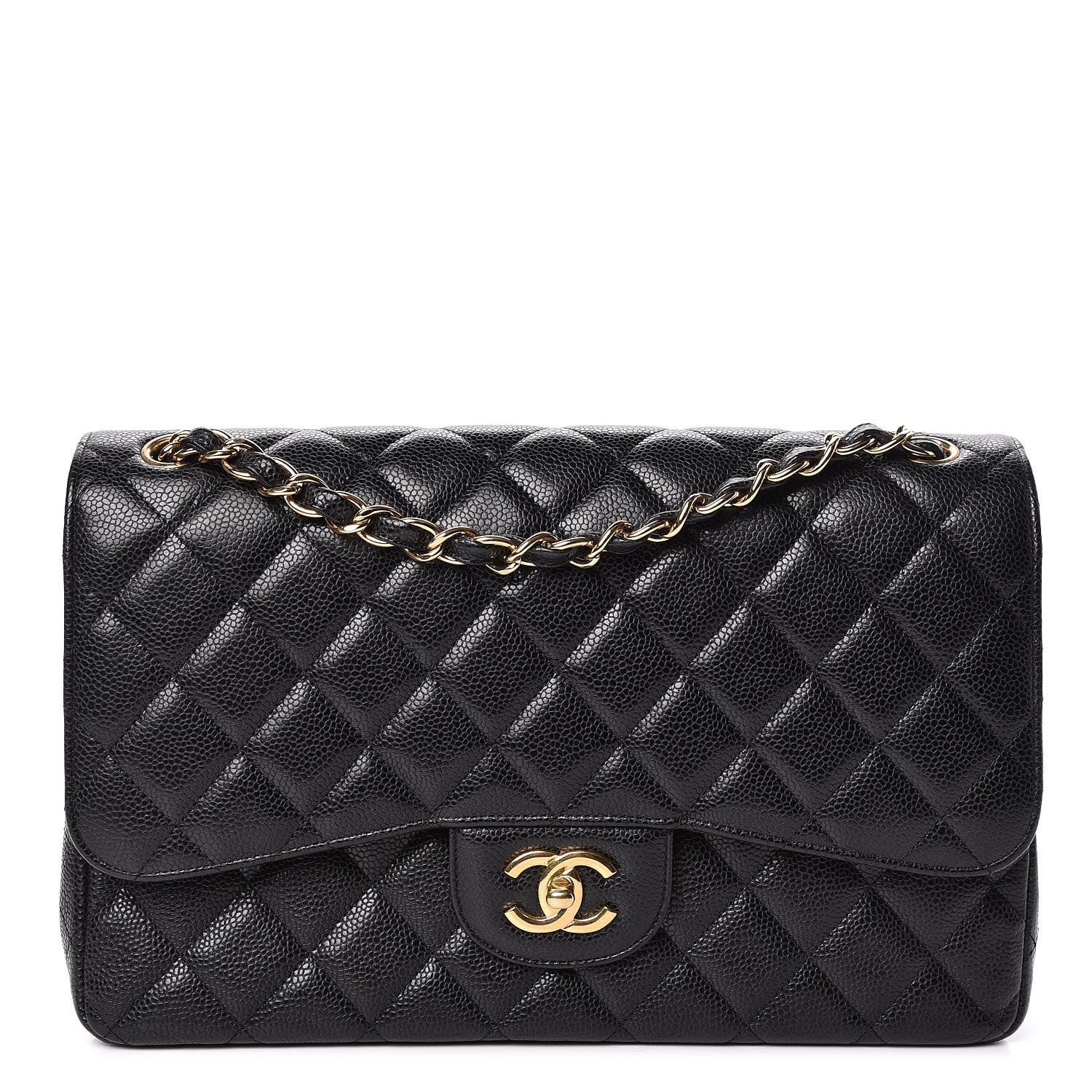 Chanel Caviar Quilted Jumbo Double Flap Black 1 of 19