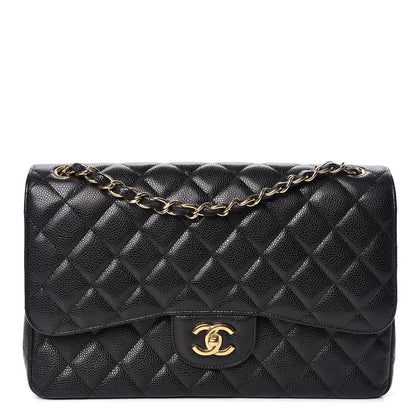 Chanel Caviar Quilted Jumbo Double Flap Black 1 of 19