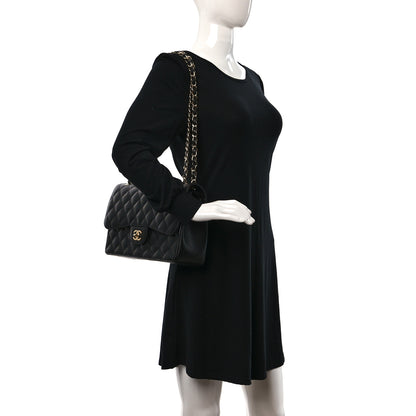 Chanel Caviar Quilted Jumbo Double Flap Black 2 of 9