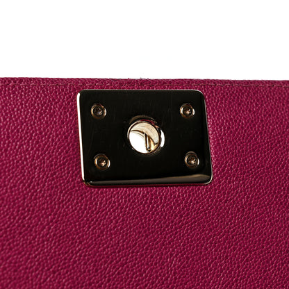 Chanel Caviar Quilted North South Boy Flap Fuchsia 12 of 12