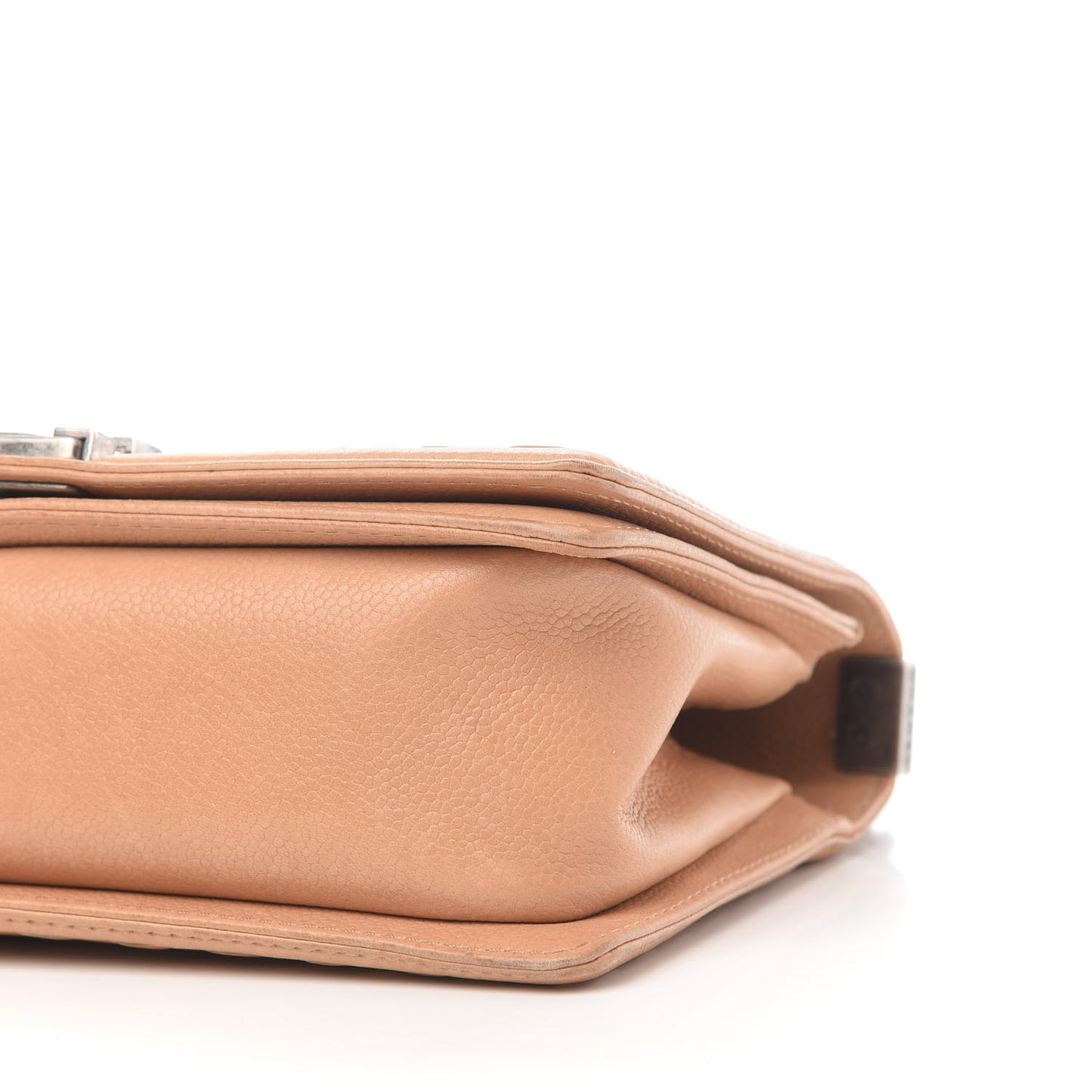 Caviar Stitched Medium Boy Flap Dark Beige