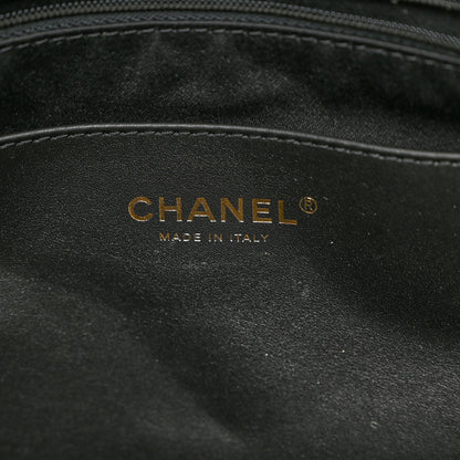 Chanel Shiny Lambskin Quilted Shopping Bag Black 6 of 10