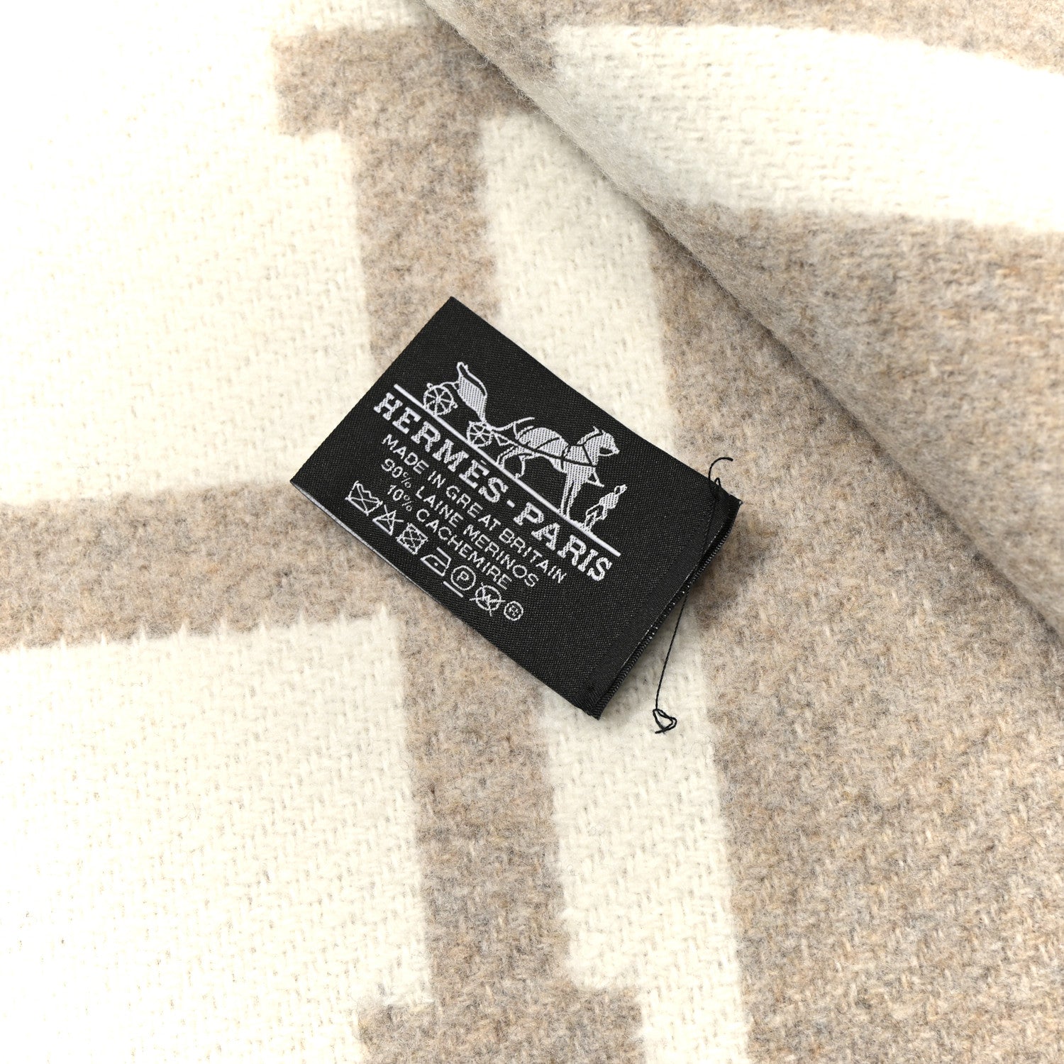 Hermes Wool Cashmere Avalon III Blanket Coco Camomille 3 of 3