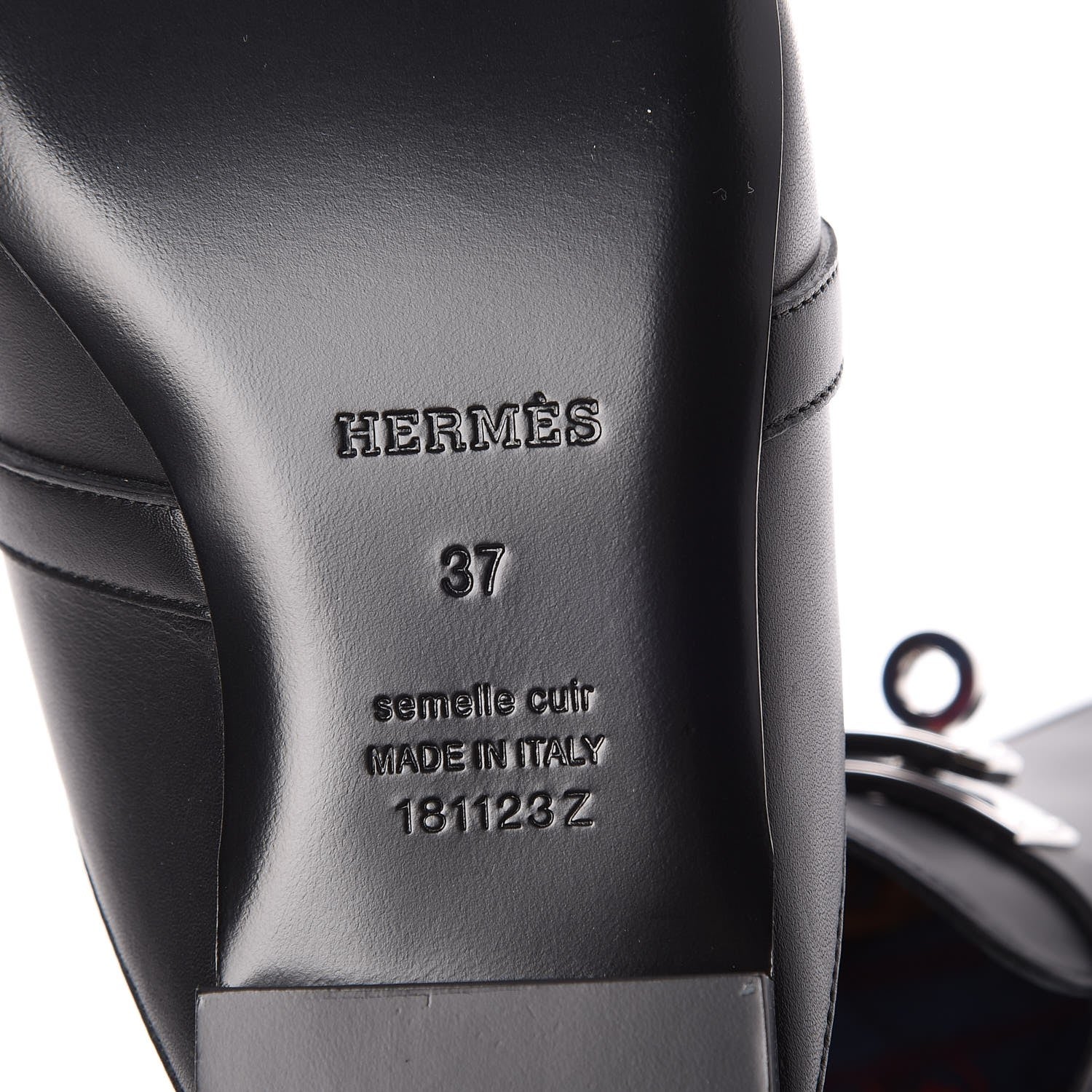 Hermes Goatskin Oz Mules 37 Black 6 of 8