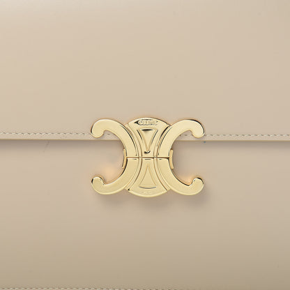 Celine Shiny Calfskin Large Triomphe Nude 10 of 14