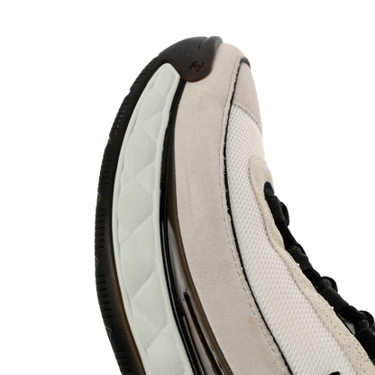 Chanel Velvet Calfskin Mixed Fibers CC Sneakers 38.5 Ivory Black 12 of 12