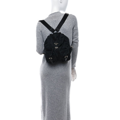 Prada Tessuto Nylon Saffiano Small Backpack Black 2 of 8