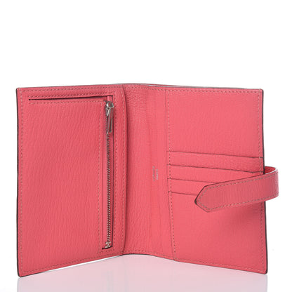 Hermes Chevre Mysore Bearn Compact Wallet Rose Lipstick 5 of 10