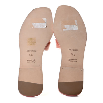 Hermes Chevre Oran Sandals 38.5 Rouge Blush 8 of 11