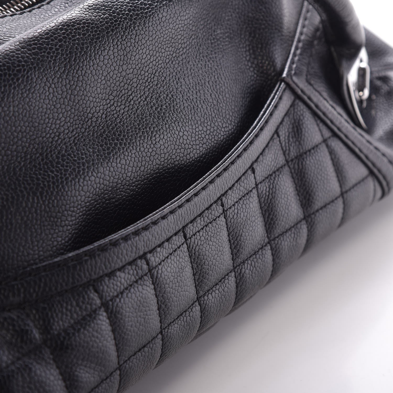 Chanel Caviar Square Quilted Dome Satchel Black 9 of 9
