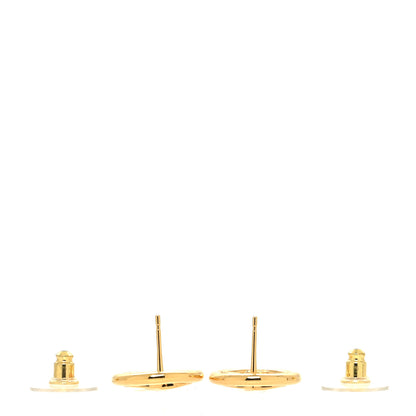Chanel Metal CC Round Earrings Gold 3 of 5