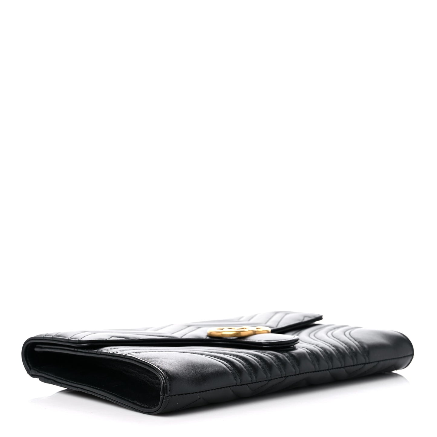 Calfskin Matelasse GG Marmont Clutch Black