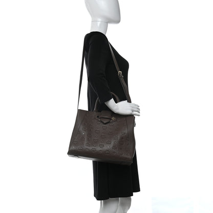 MCM Calfskin Ottomar Monogram Medium Essential Tote Chestnut 2 of 13