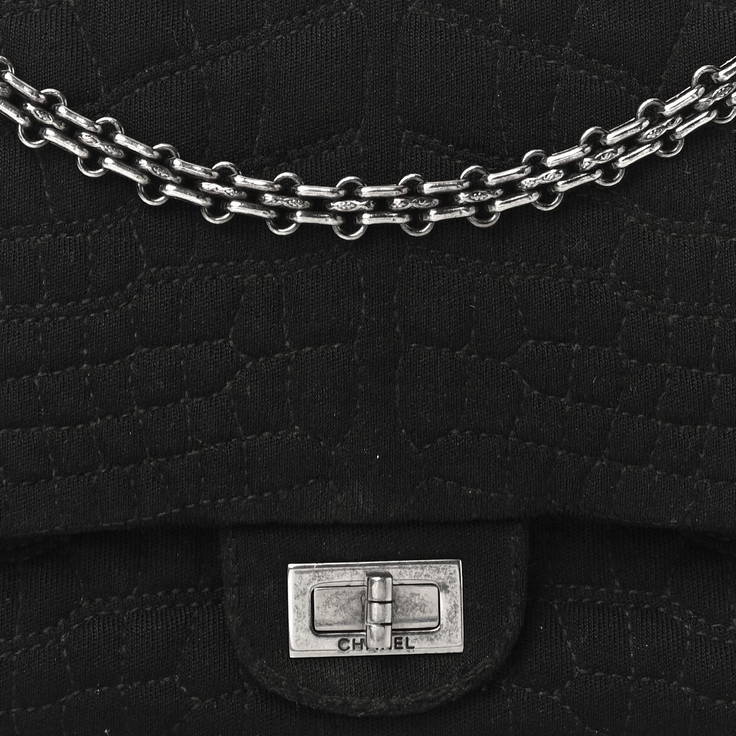 Chanel Jersey Coco's Croc 2.55 Reissue 226 Flap Black 10 of 15