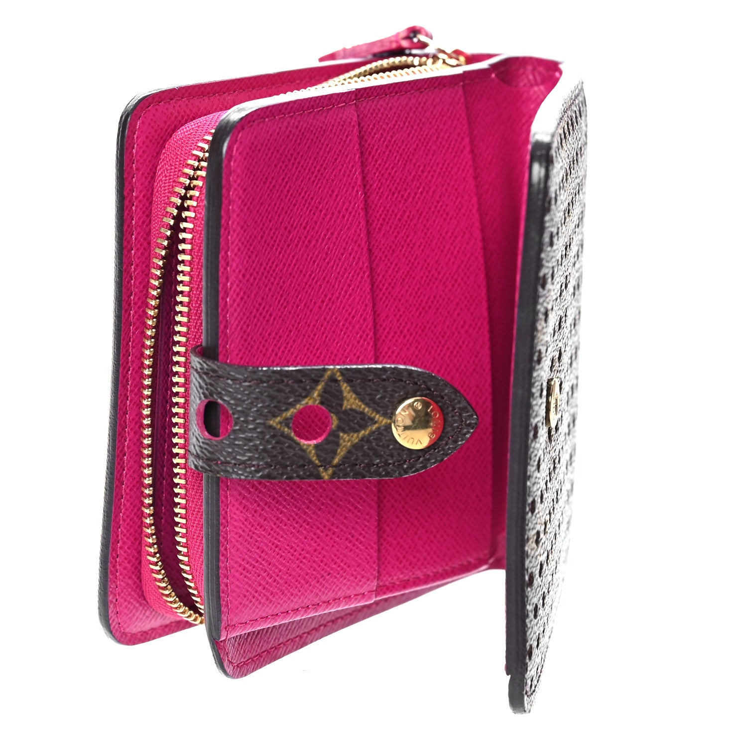 Louis Vuitton Monogram Perforated Compact Zipped Wallet Fuchsia 5 of 9