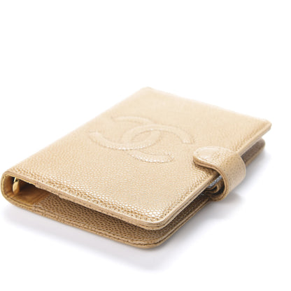 Chanel Caviar Timeless CC Ring Agenda Planner Beige 6 of 15