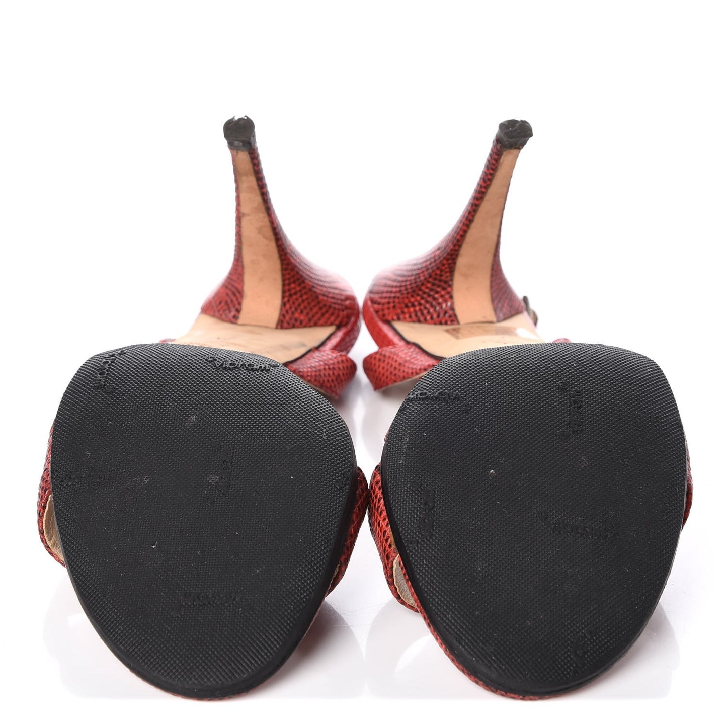 Lizard Aeon Slingback Sandals 37 Red