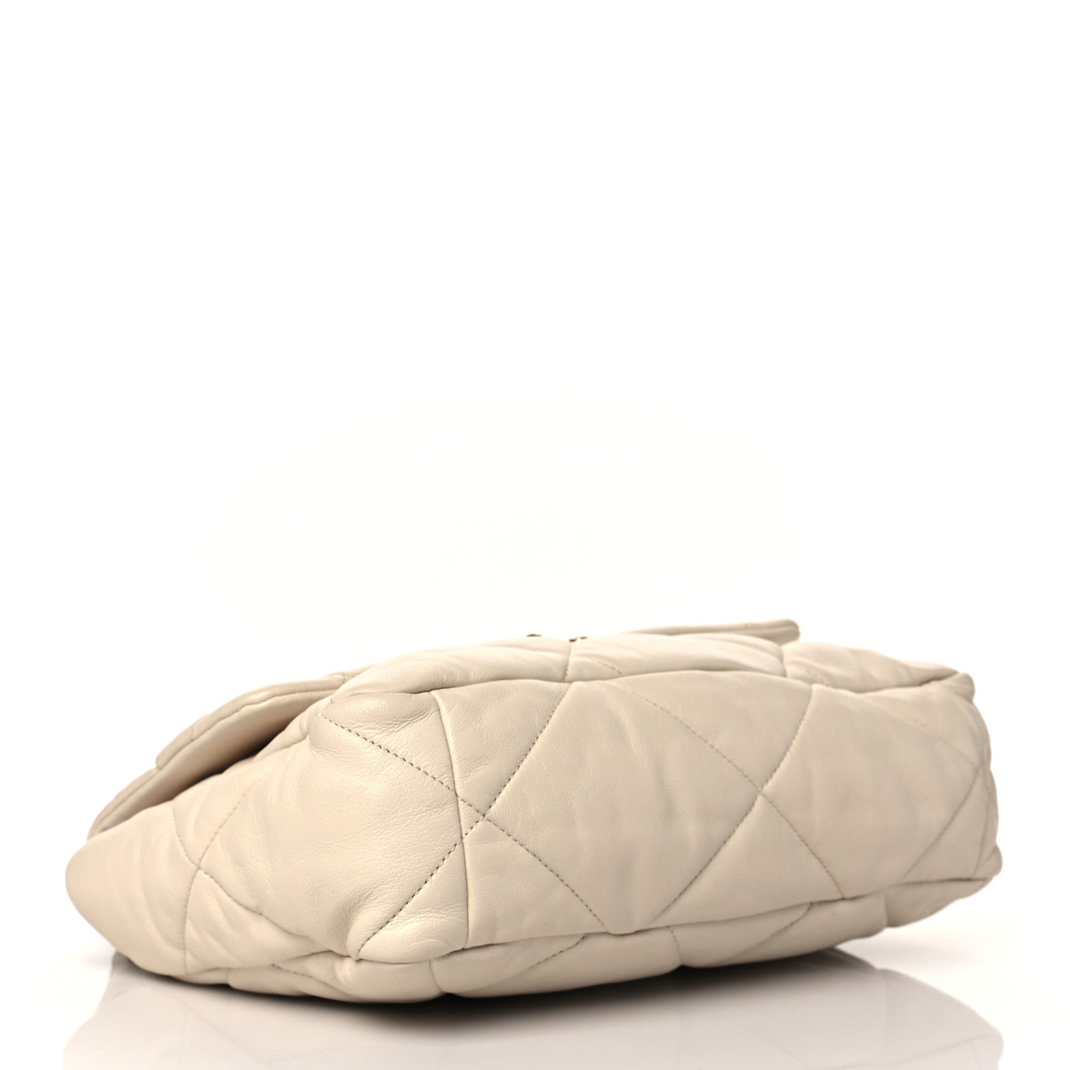 Chanel Goatskin Quilted Large Chanel 19 Flap Light Beige 4 of 10