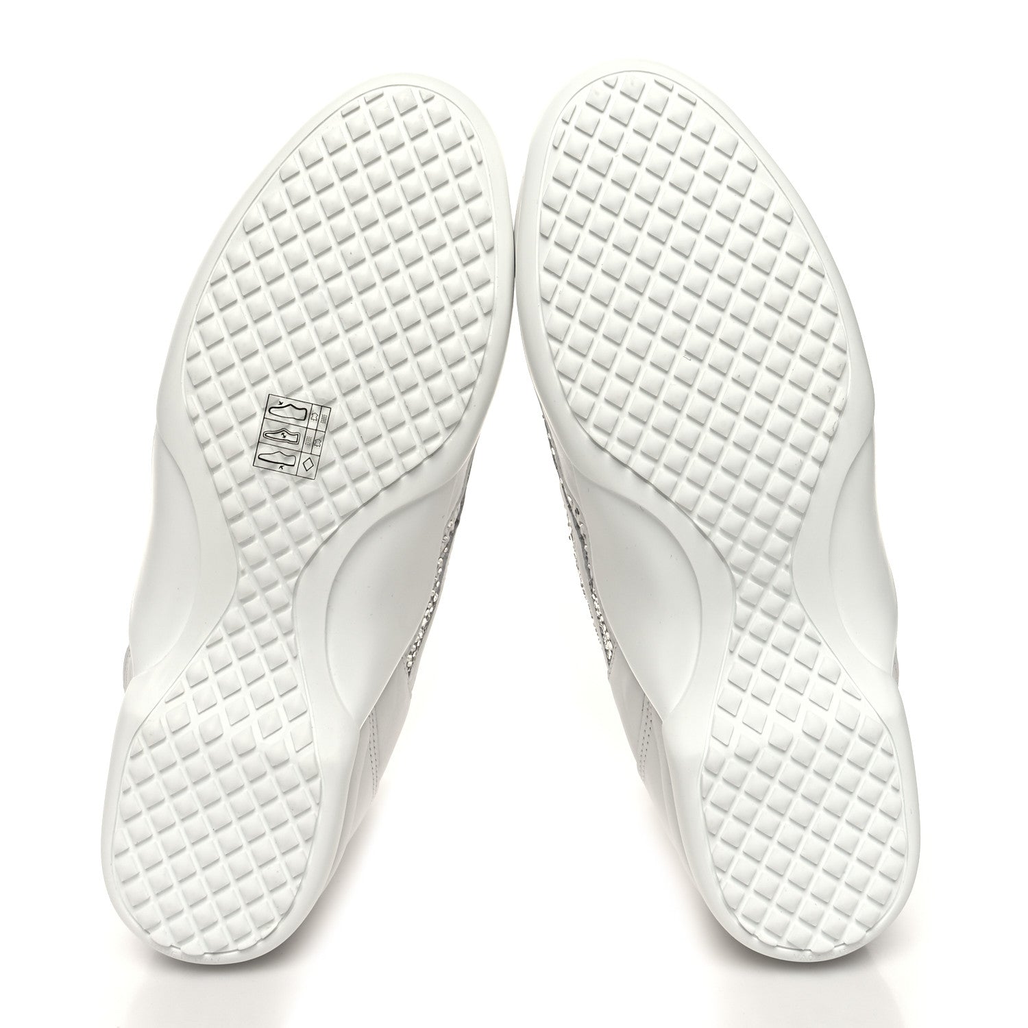 Chanel Calfskin Mesh Strass Womens CC Sneakers 39 White Silver 5 of 8