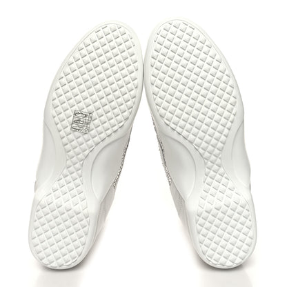 Chanel Calfskin Mesh Strass Womens CC Sneakers 39 White Silver 5 of 8
