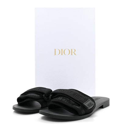 Christian Dior Shiny Technical Fabric Oblique Dio(r)evolution Slide Sandals 37 Black 9 of 9