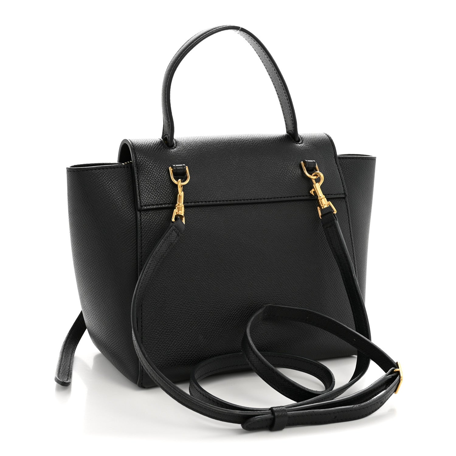 Celine Grained Calfskin Nano Belt Bag Black 1842776 – FASHIONPHILE