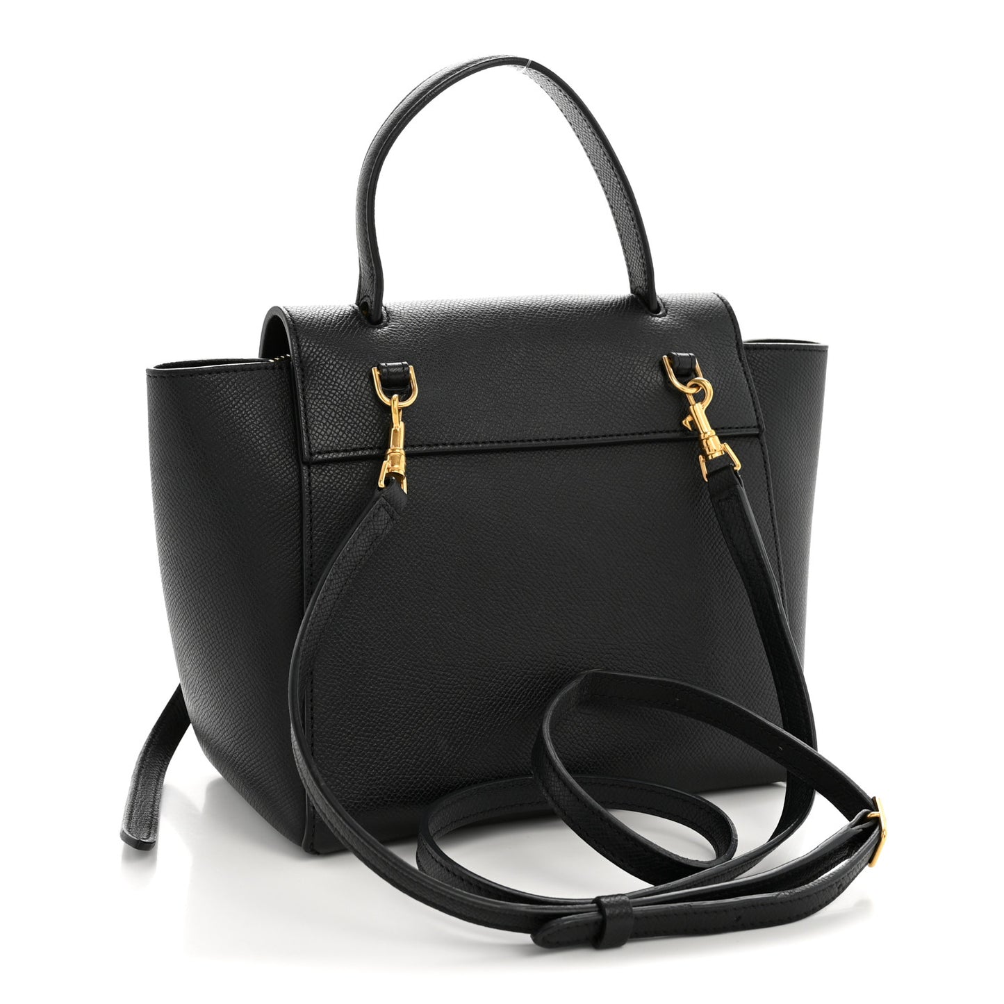 Grained Calfskin Nano Belt Bag Black