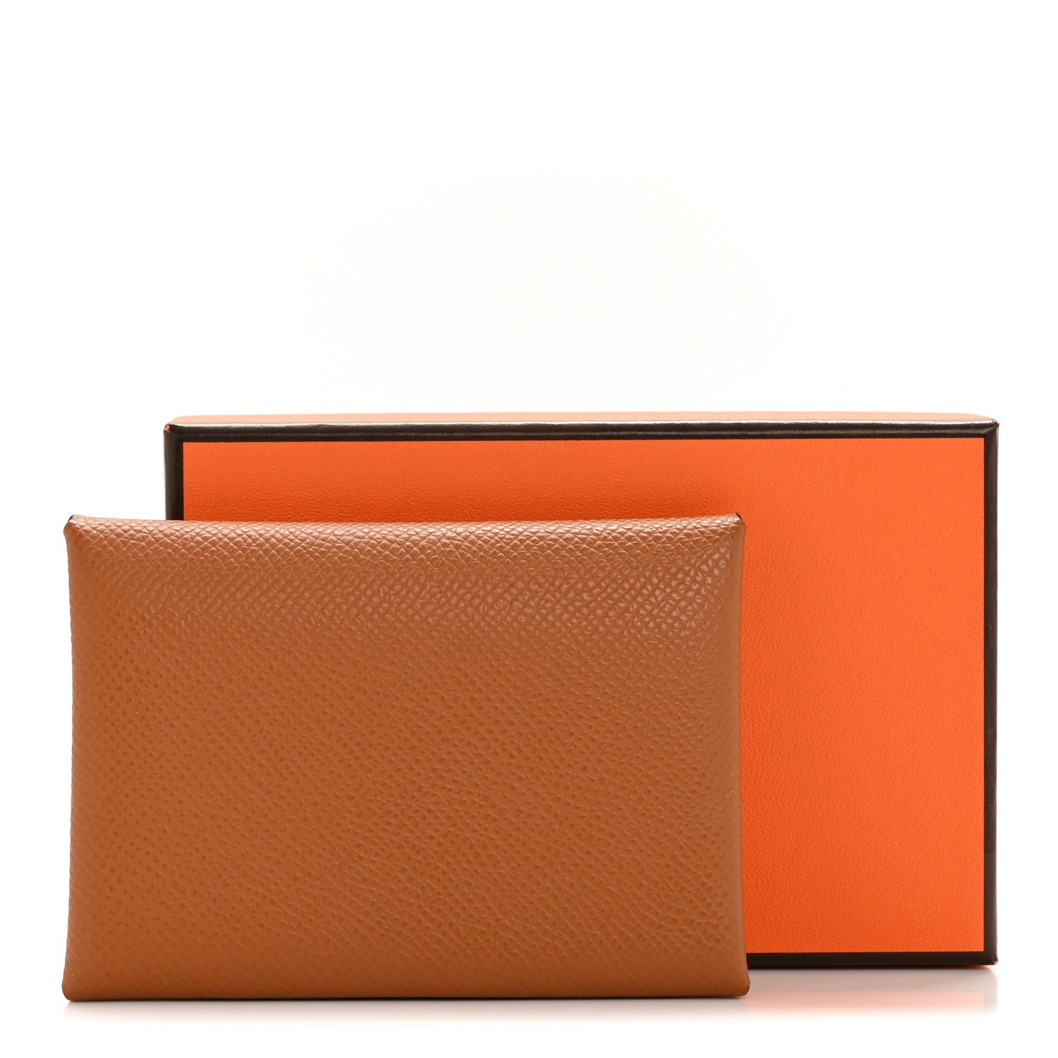 Hermes Epsom Calvi Duo Card Case Gold 9 of 9
