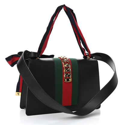 Gucci Calfskin Small Sylvie Shoulder Bag Black 2 of 4