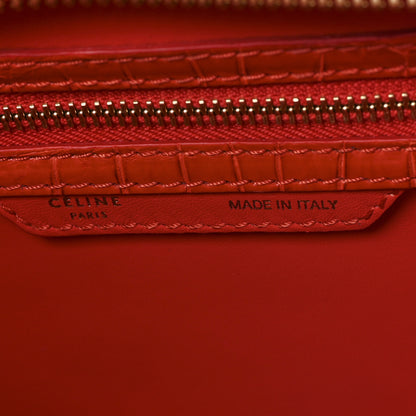 Celine Crocodile Mini Luggage Vermillion 6 of 10