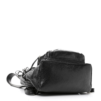 Balenciaga Agneau Classic Silver Hardware Backpack Black 4 of 11
