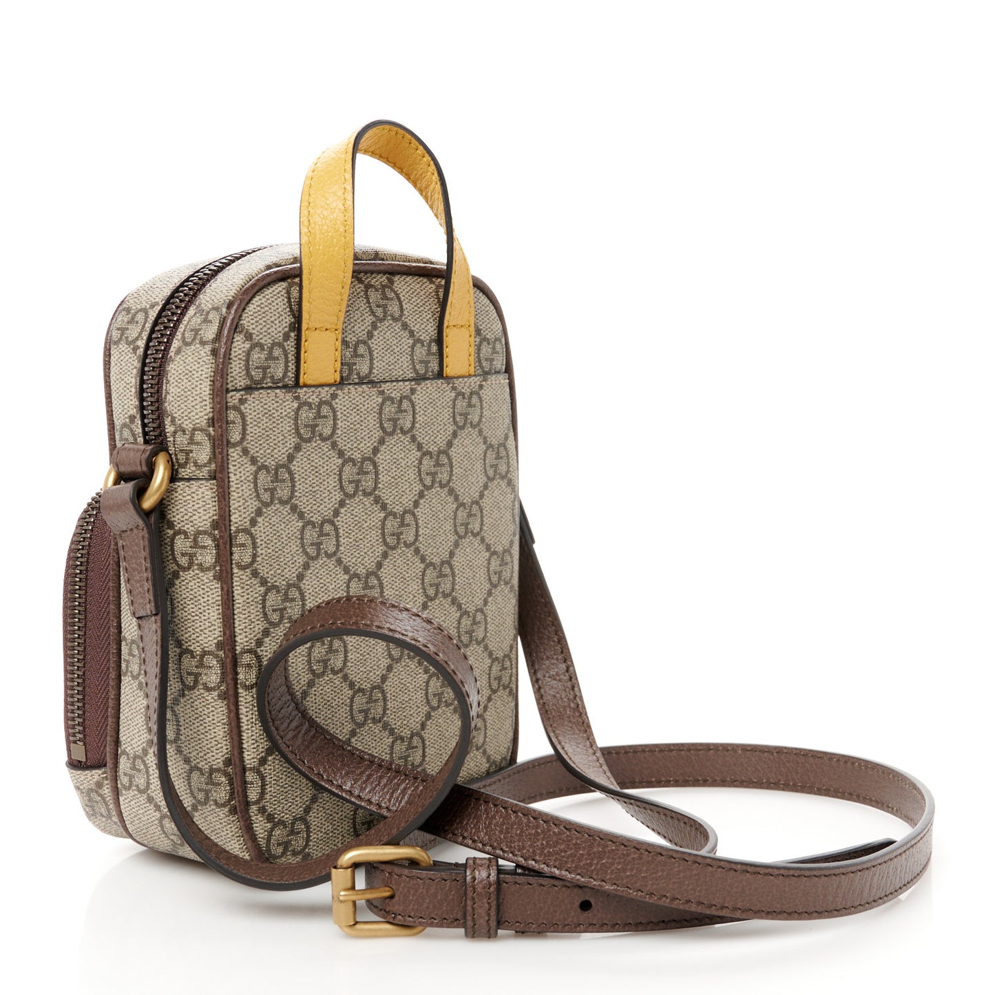 GG Supreme Monogram Mini Neo Vintage Double Zip Messenger Bag Beige New Acero Crop