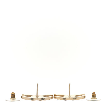 Chanel Metal Gripoix Along The Nile Earrings Gold Purple 3 of 4