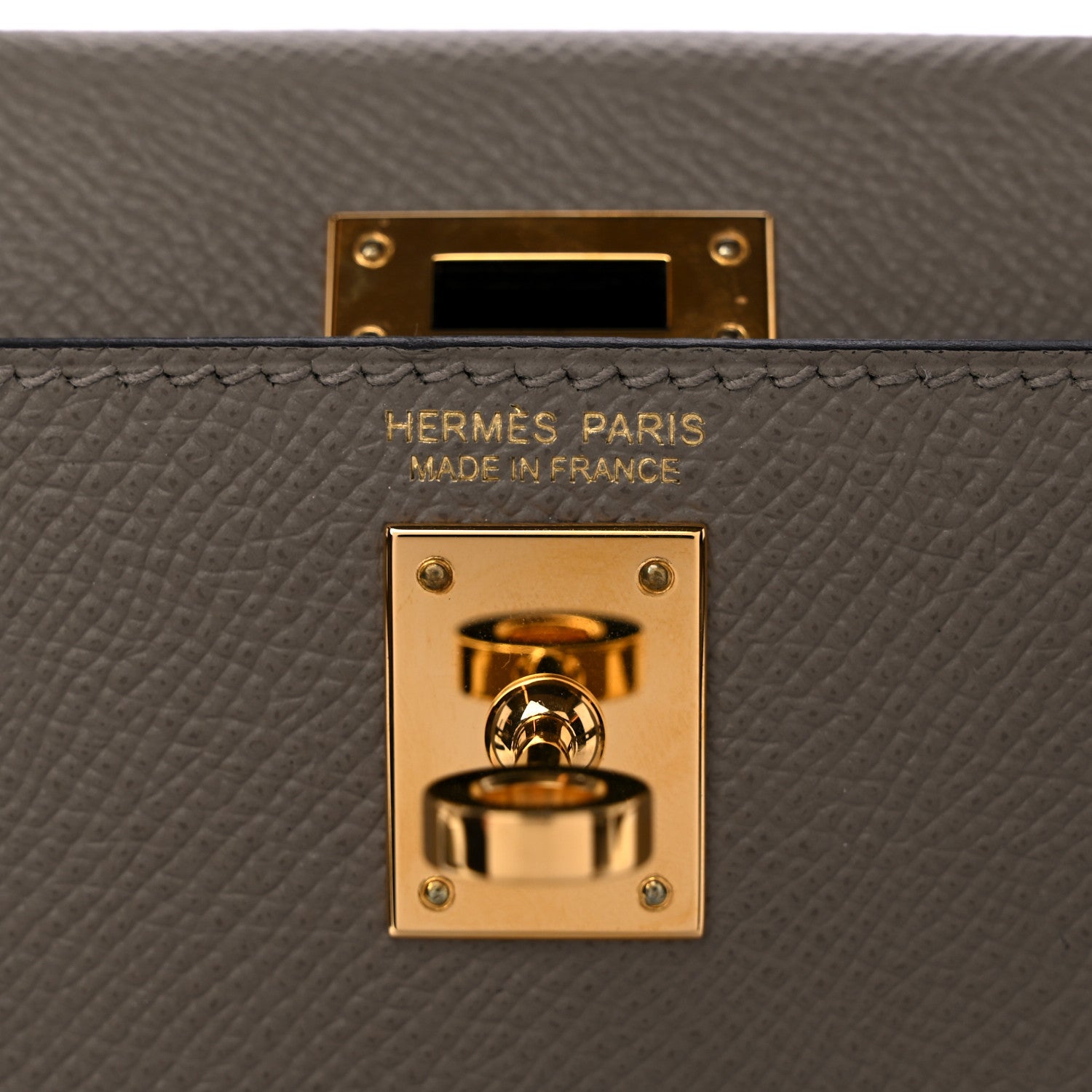 Hermes Epsom Mini Kelly Sellier 20 Etain 6 of 12
