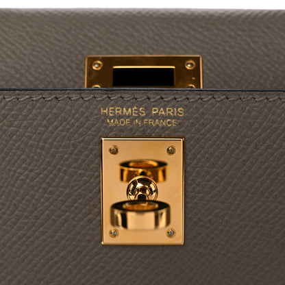 Hermes Epsom Mini Kelly Sellier 20 Etain 6 of 12