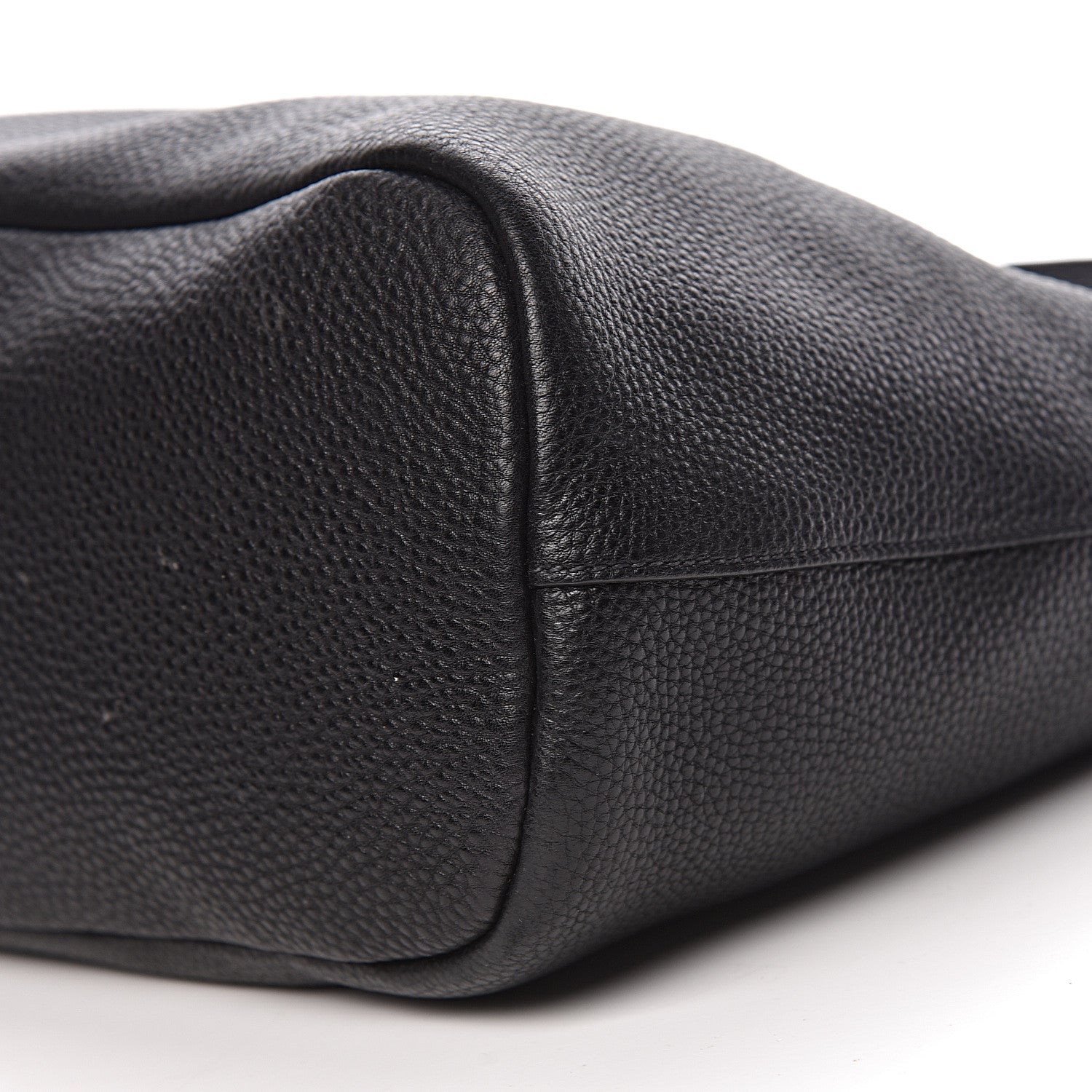 Prada Vitello Daino Embossed Logo Hobo Black 18 of 21