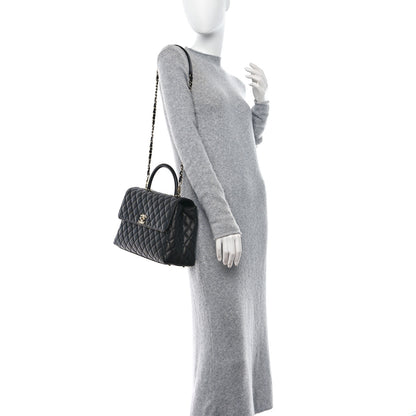 Chanel Caviar Quilted Medium Coco Handle Flap Black 2 of 11