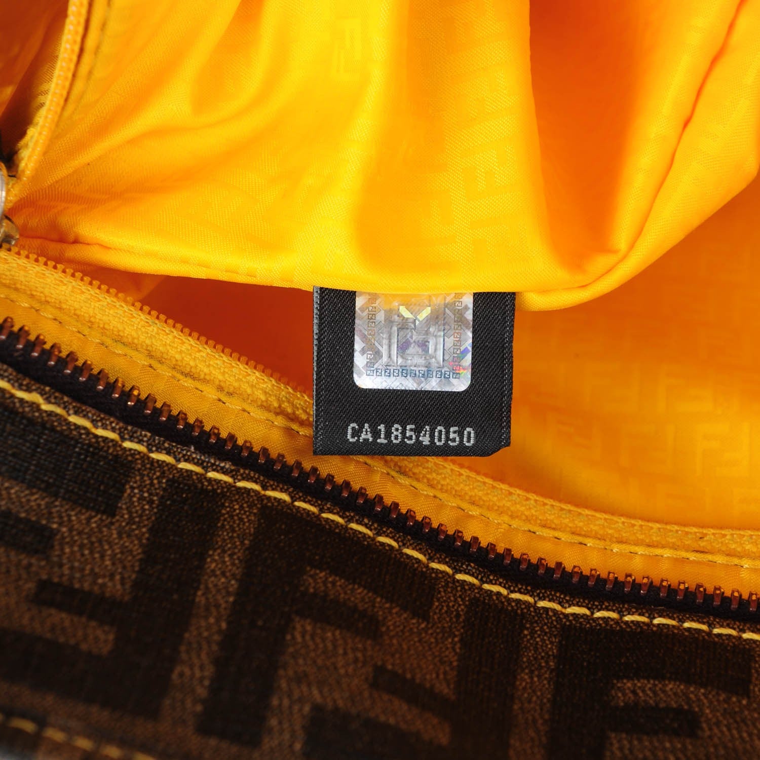 Fendi Zucca Spalmati Medium Roll Tote Tobacco Giallo 8 of 16