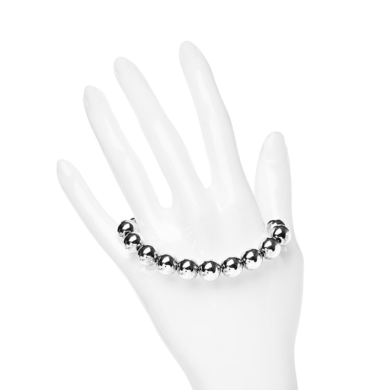 Tiffany Sterling Silver 10mm HardWear Ball Bracelet 2 of 4