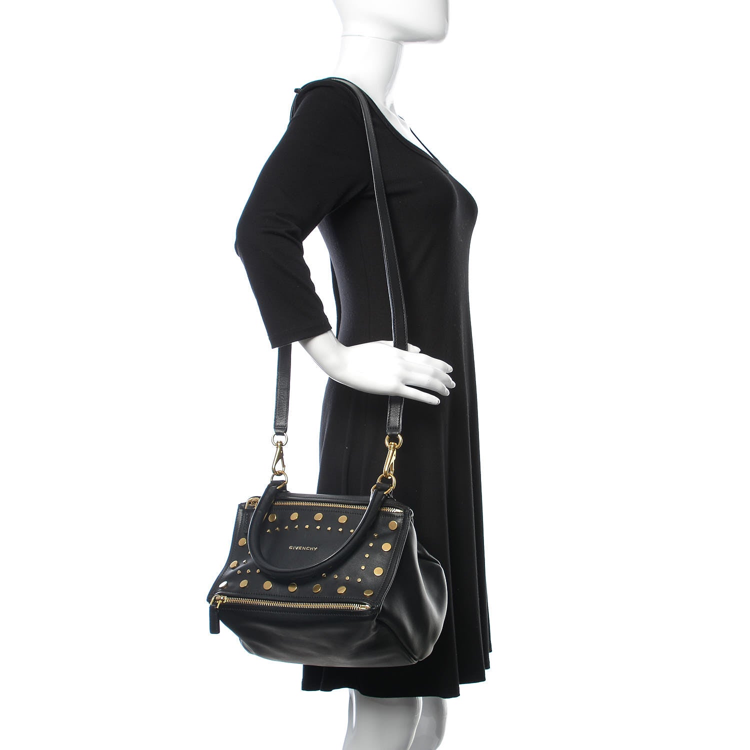 Givenchy Calfskin Studded Small Pandora Black 2 of 10