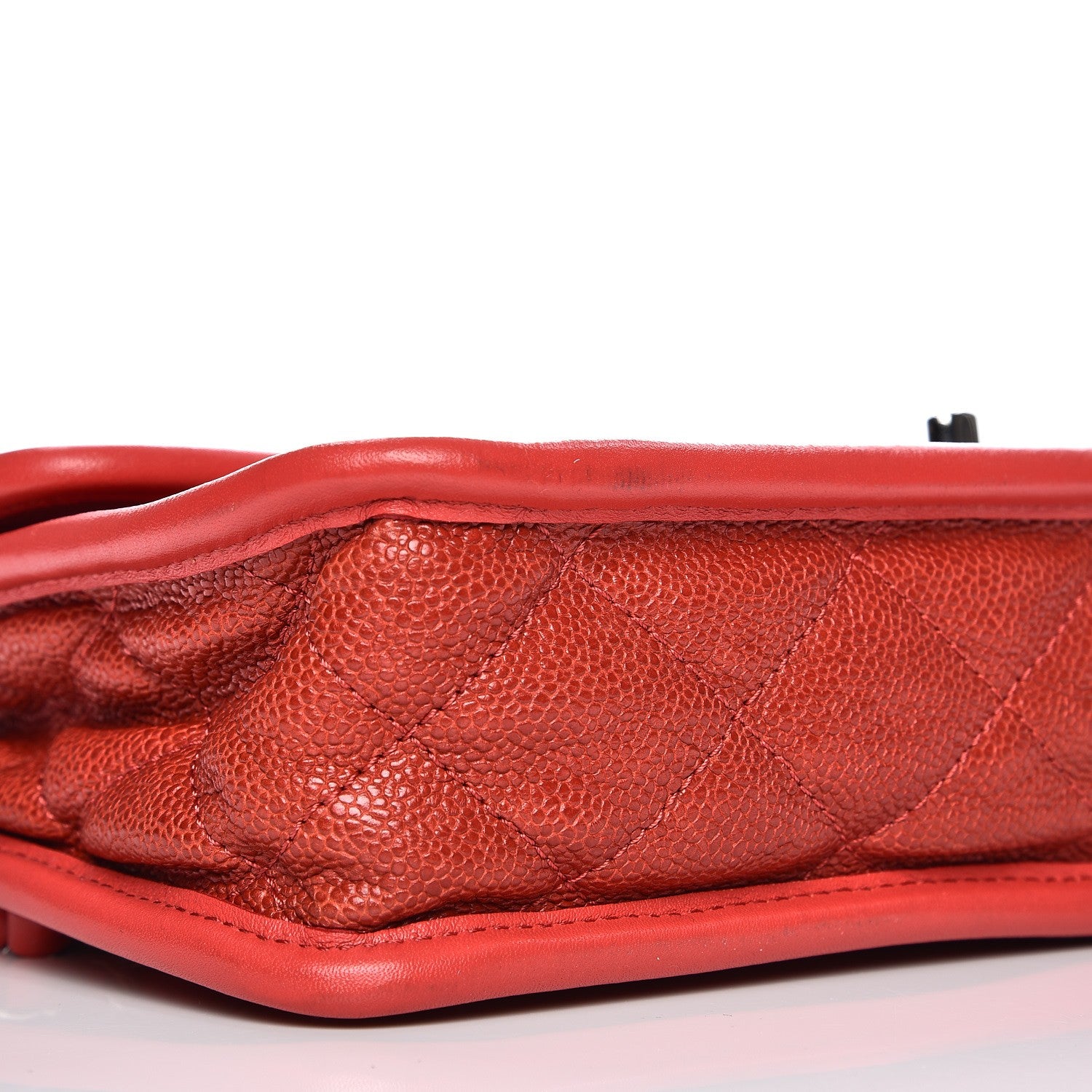 Chanel Caviar Quilted Medium French Riviera Flap Red 8 of 10