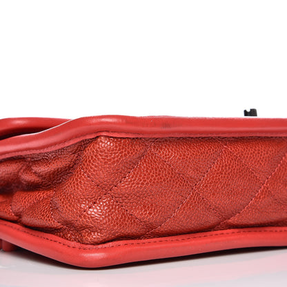 Chanel Caviar Quilted Medium French Riviera Flap Red 8 of 10