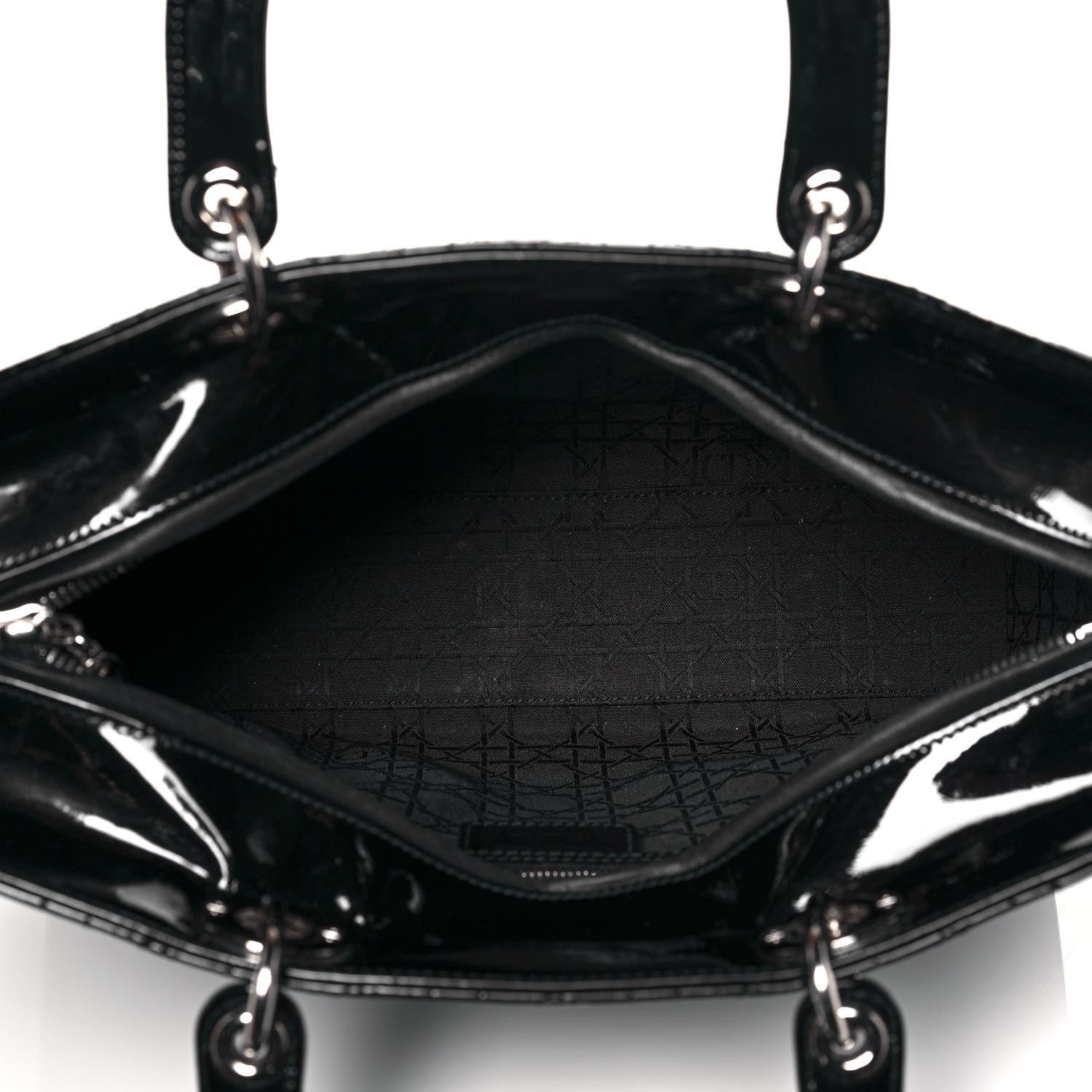 Christian Dior Patent Cannage Large Lady Dior Black 5 of 13
