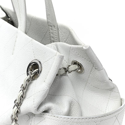 Chanel Grained Calfskin CC Pocket Tote White 11 of 17
