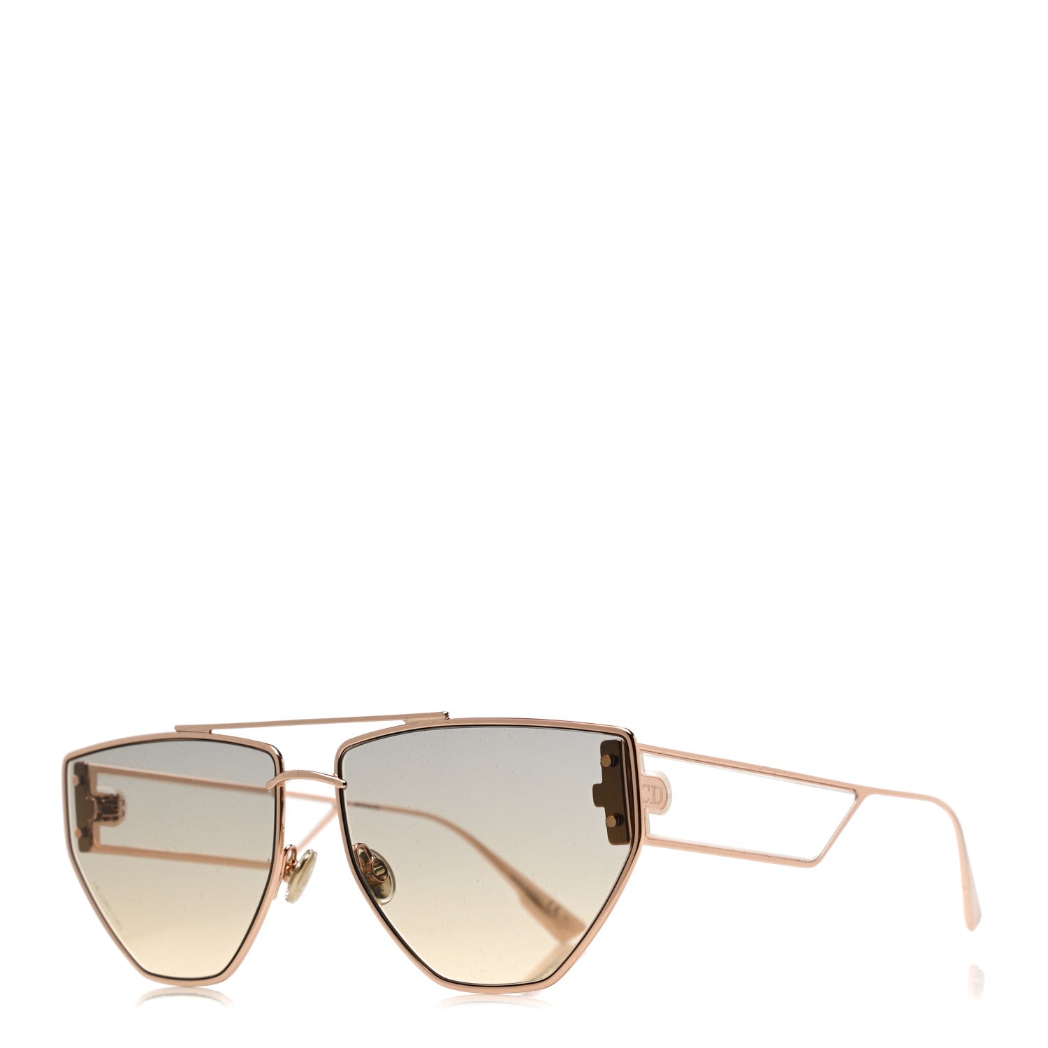 Christian Dior Clan 2 Aviator Sunglasses Gold 1 of 8