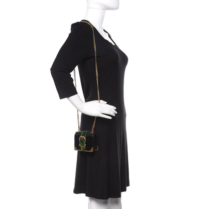Prada Velvet City Calfskin Micro Cahier Bag Black Alloro 2 of 9