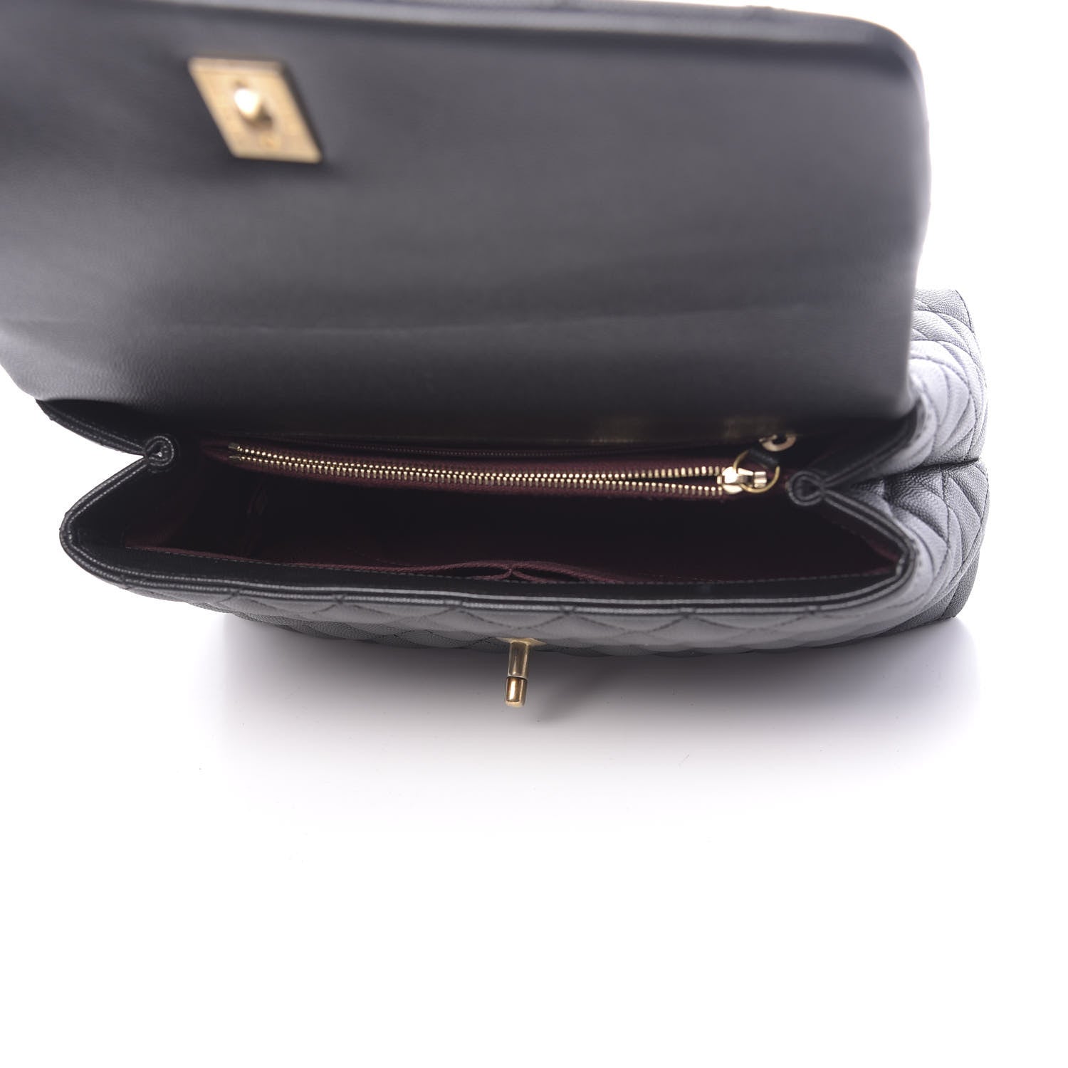 Chanel Caviar Quilted Small Coco Handle Flap Black 6 of 12