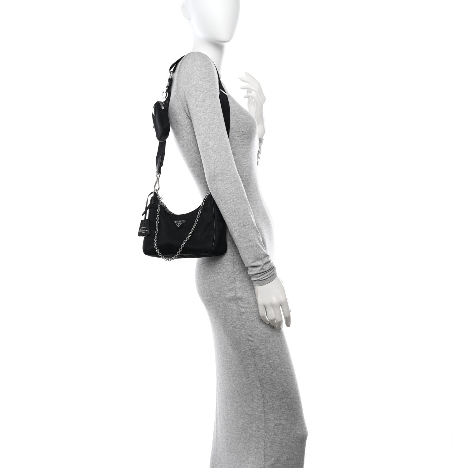 Prada Nylon Re-Edition 2005 Shoulder Bag Black 2 of 11