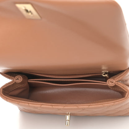 Chanel Caviar Quilted Mini Coco Handle Flap Brown 7 of 11