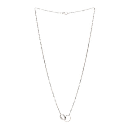 Cartier 18K White Gold Interlocking LOVE Necklace 3 of 4